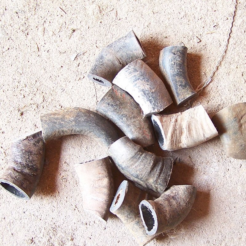 Natural Buffalo Horn Hollow Pipes
