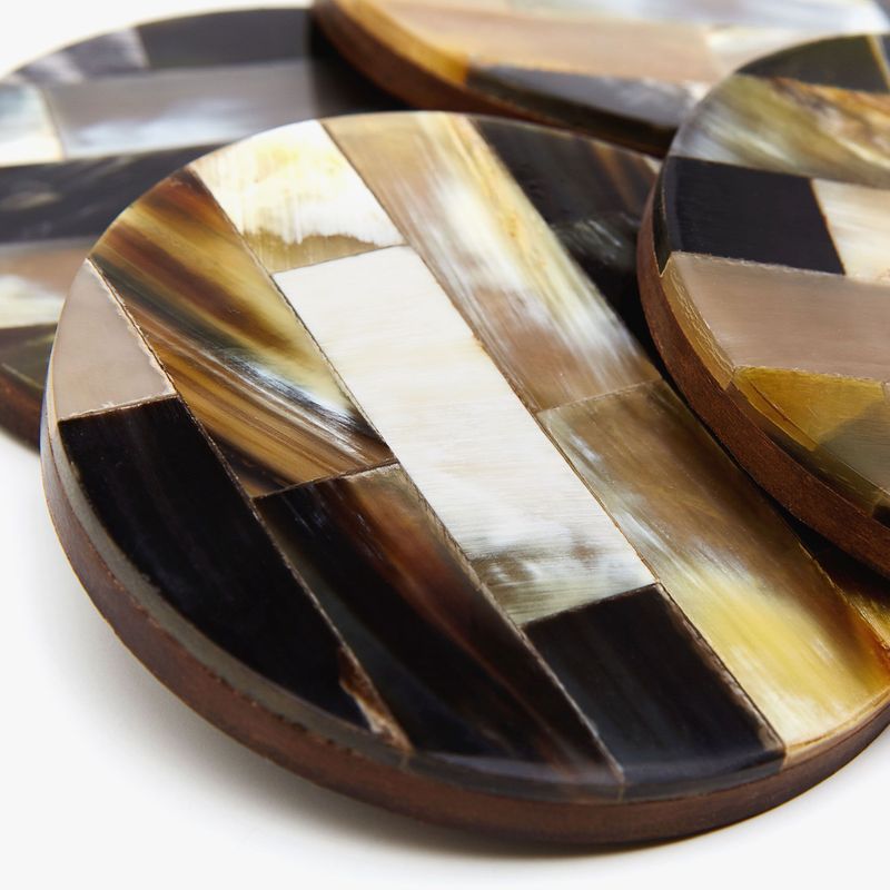 Natural Buffalo Horn Coasters