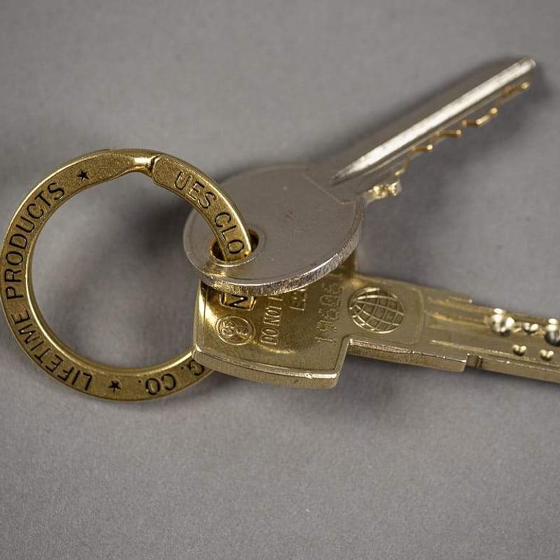 Brass Key Rings, Chains, Clips