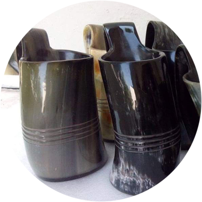  Natural Buffalo Horn Mugs 50