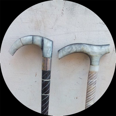Natural Buffalo Horn & Bone Walking Sticks 30