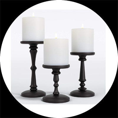  Natural Buffalo Horn Candle Holders