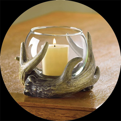 Natural Buffalo Horn Candle Holders 26