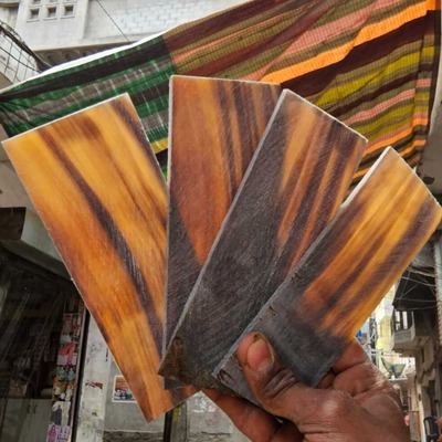  Natural Buffalo Curved Horn Plates 40