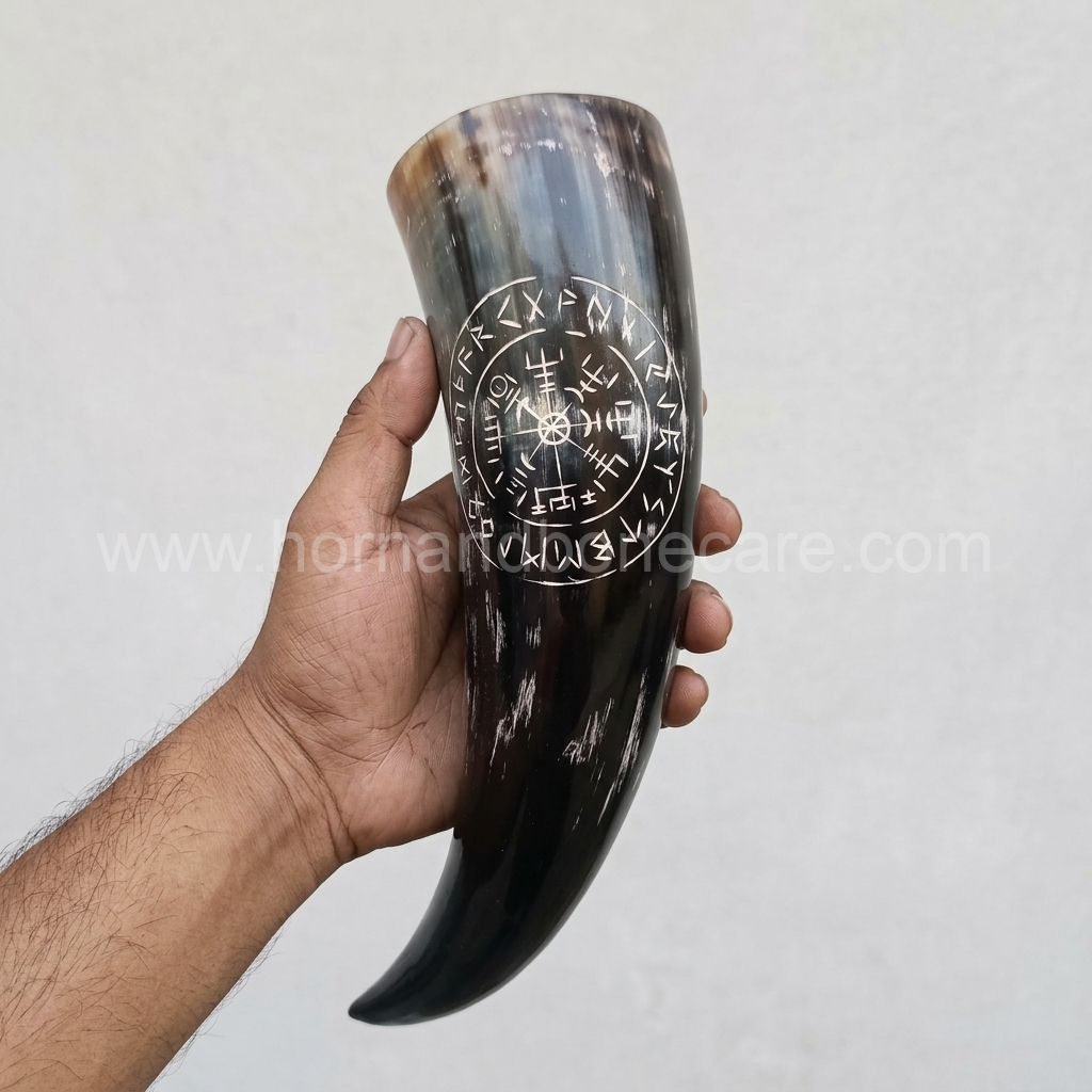 Traditional Viking Drinking Horns – 8 Inch - Wholesale & Export | India